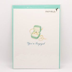 Congratulations on Your Engagement Ring in Box Papyrus Card